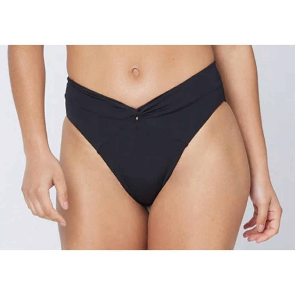 NEW L*SPACE Nancy Lee Bitsy Bikini Bottoms in Black